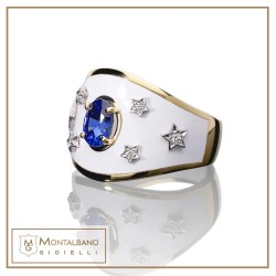 Fedone stelle smalto bianco